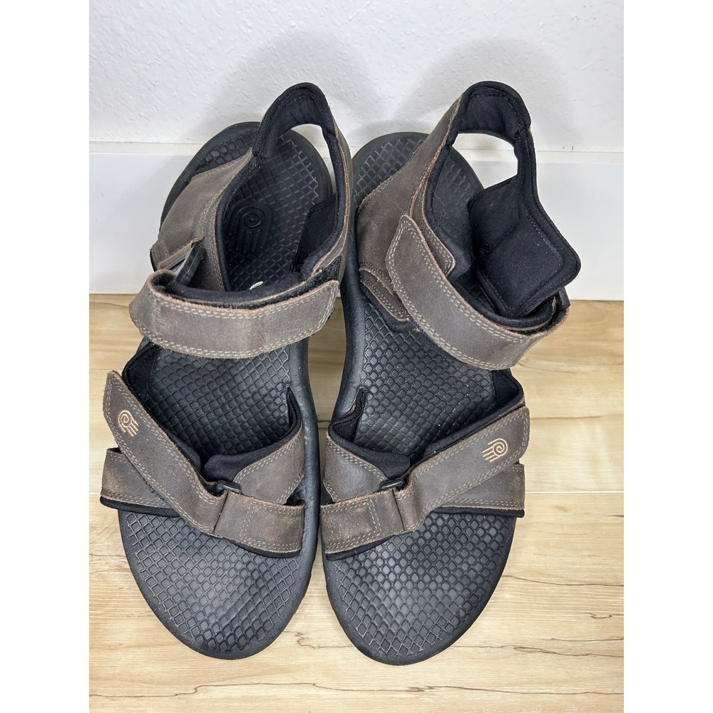 Teva Hiking Sandals Mens Brown Leather Outdoor Walking 10 Gorpcore Active‎ 6787 - Picture 2 of 7